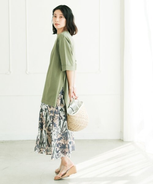 LEPSIM（レプシィム）の「コラージュガラシフォンスカート（スカート・モノトーン/パープル）」の4枚目の写真