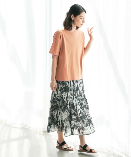 LEPSIM（レプシィム）の「コラージュガラシフォンスカート（スカート・モノトーン/パープル）」の3枚目の写真