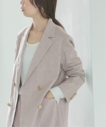 Noble（ノーブル）の「《追加2》麻ストレッチダブルブレストジャケット