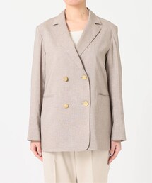 NOBLE / 麻ストレッチダブルブレストジャケット Noble（ノーブル）の「《追加2》麻ストレッチダブルブレストジャケット