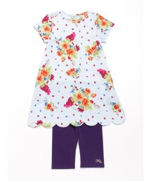 HAKKA KIDS（ハッカキッズ）の「フルーツフラワープリント半袖ワンピースショートスパッツセット(セット商品)（ワンピース/ドレス・キッズ）」