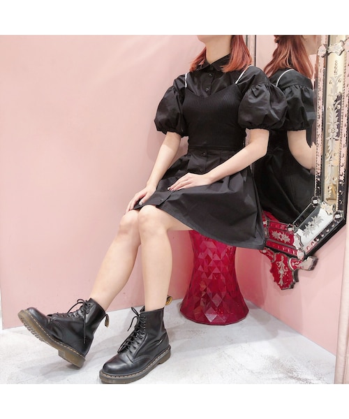 staff】painボリュームフレアシャツドレス🤍chisaki | lilLilly