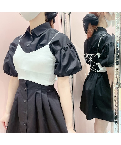 lilLilly（リルリリー）の「【先行予約】タックフレアシャツ