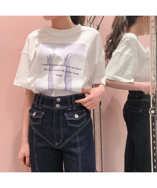lilLilly（リルリリー）の「【先行予約】ステッチフレアデニムパンツ（パンツ・レディース・INDIGO(S)/INDIGO(M)/BLACK(S)/BLACK(M)）」の5枚目の写真