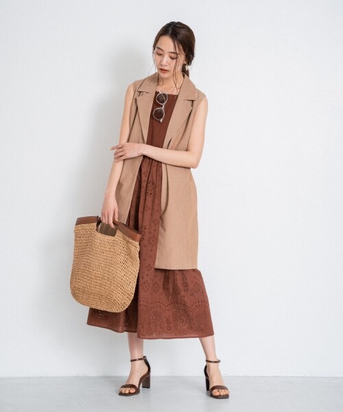 Andemiu（アンデミュウ）の「ペーパークリテバッグ（バッグ・グレー/ベージュ）」の6枚目の写真