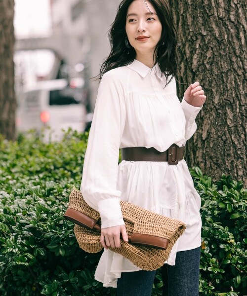 Andemiu（アンデミュウ）の「ペーパークリテバッグ（バッグ・グレー/ベージュ）」の7枚目の写真