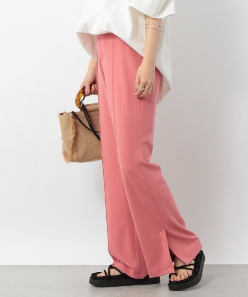 Heather(ヘザー)の「センタープレススリットフレアパンツ(パンツ・ホワイト系ハナガラ/ブラック/グレー/ピンク)」の11枚目の写真