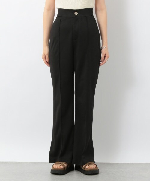 Heather(ヘザー)の「センタープレススリットフレアパンツ(パンツ・ホワイト系ハナガラ/ブラック/グレー/ピンク)」の12枚目の写真