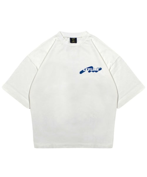 Leyline(レイライン)の「spray logo tee(Tシャツ/カットソー・レディース・ホワイト/ブラック・M/L)」の1枚目の写真