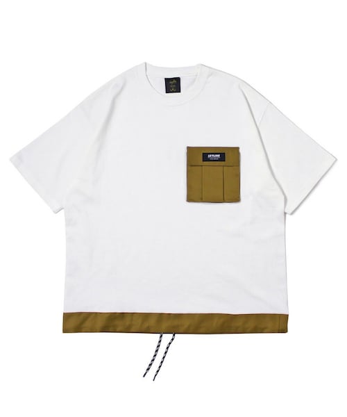 Leyline(レイライン)の「chino pocket outdoor tee(Tシャツ/カットソー・レディース・ホワイト/ブラック・M/L/XL)」の1枚目の写真