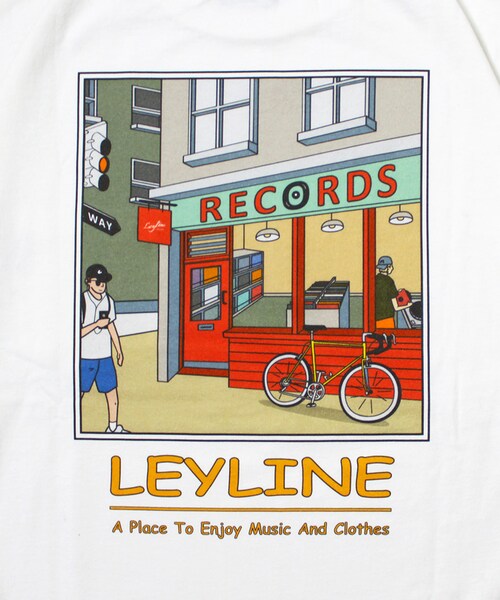 Leyline（レイライン）の「Record Store tee（Tシャツ/カットソー・レディース・ホワイト/ブラック・M/L）」の3枚目の写真