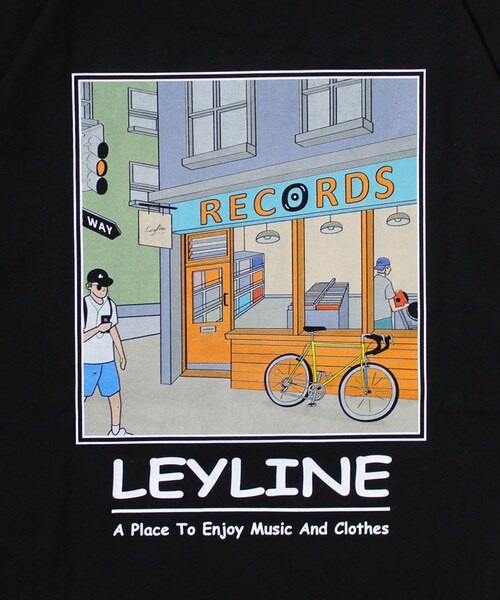 Leyline（レイライン）の「Record Store tee（Tシャツ/カットソー・レディース・ホワイト/ブラック・M/L）」の4枚目の写真
