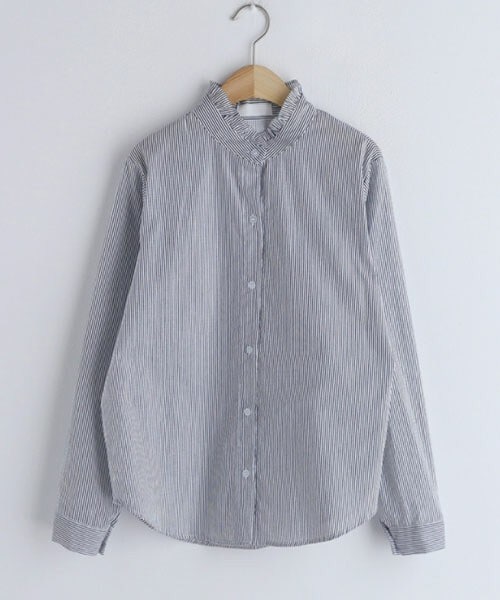 DHOLIC(ディーホリック)の「2TYPEフリルブラウス(シャツ/ブラウス・レディース・ピンク/グレー/ホワイト/ブルー・ONESIZE)」の3枚目の写真