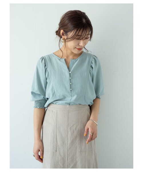 Green Parks（グリーンパークス）の「パフスリーブブラウス