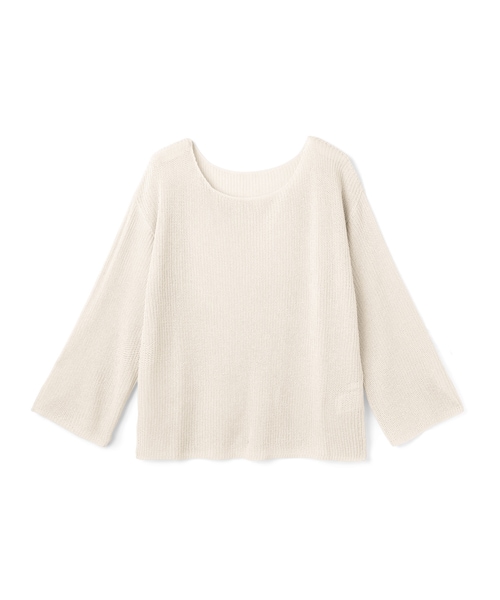 GRL（グレイル）の「透かし編みニットトップス（ニット/セーター・レディース・エクリュ/ブラック/アイボリー・F）」の2枚目の写真