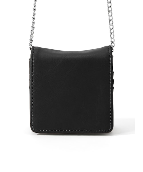 GRL（グレイル）の「チェーンショルダースクエアミニバッグ（ショルダーバッグ・レディース・オフホワイト/ブラック/カーキ/シルバー・F）」の2枚目の写真