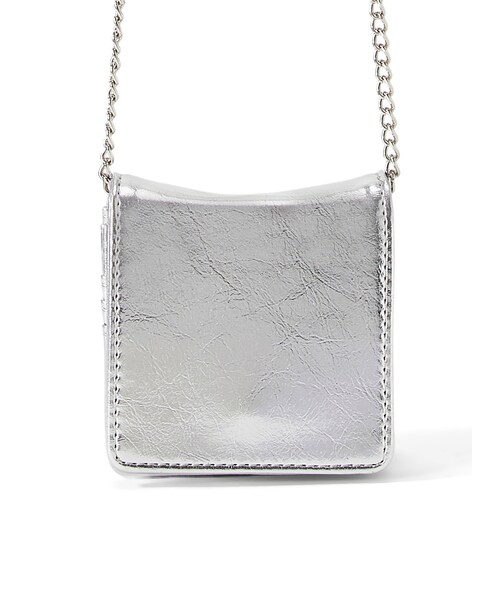 GRL（グレイル）の「チェーンショルダースクエアミニバッグ（ショルダーバッグ・レディース・オフホワイト/ブラック/カーキ/シルバー・F）」の4枚目の写真