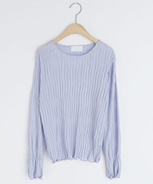 DHOLIC（ディーホリック）の「ラウンドリンクルブラウス（シャツ/ブラウス・レディース・ベージュ/ブラック/パープル・ONESIZE）」の3枚目の写真