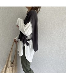 copine | サイドリボンデザイン♪vネックゆったりニットベスト(2color)【クリックポスト対象商品】(ベスト)
