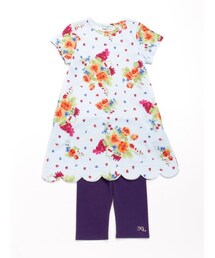 HAKKA KIDS（ハッカキッズ）の「[ジュニアサイズ]フルーツフラワープリント半袖ワンピースショートスパッツセット(セット商品)（アンダーウェア・キッズ）」