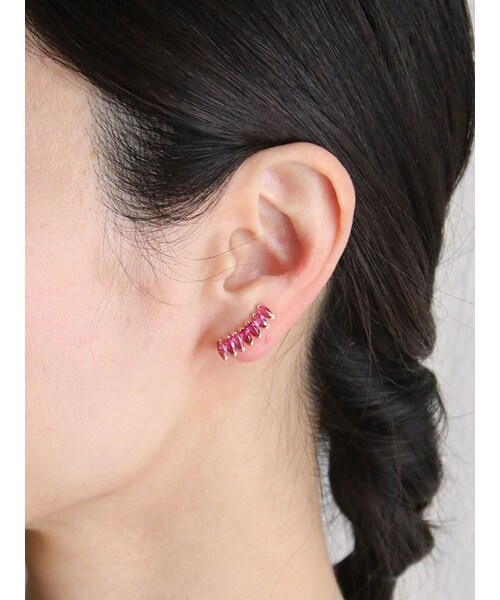 水金地火木土天冥海(スイキンチカモクドテンメイカイ)の「《Sia》 マーキスルビーイヤークリップ S(その他・レディース・その他)」の4枚目の写真