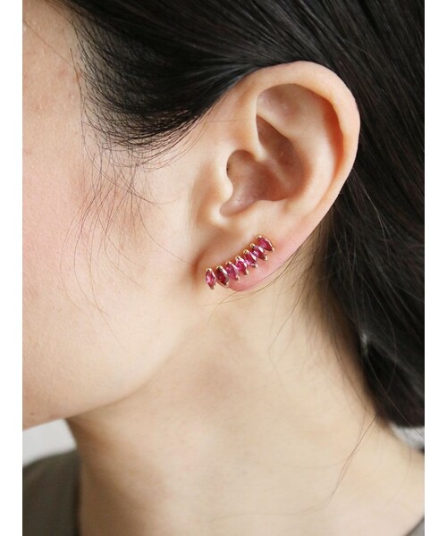 水金地火木土天冥海（スイキンチカモクドテンメイカイ）の「《Sia》 マーキスルビーイヤークリップ Long（その他・レディース・その他）」の4枚目の写真