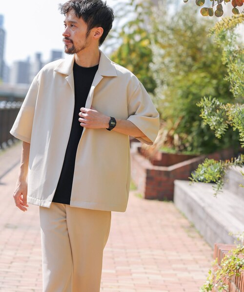 URBAN RESEARCH Sonny Label（アーバンリサーチサニーレーベル）の「イージーケア五分袖セットアップ（その他・メンズ・エクリュ/ネイビー/ベージュ・M/L）」の8枚目の写真