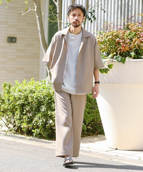 URBAN RESEARCH Sonny Label（アーバンリサーチサニーレーベル）の「イージーケア五分袖セットアップ（その他・メンズ・エクリュ/ネイビー/ベージュ・M/L）」の7枚目の写真