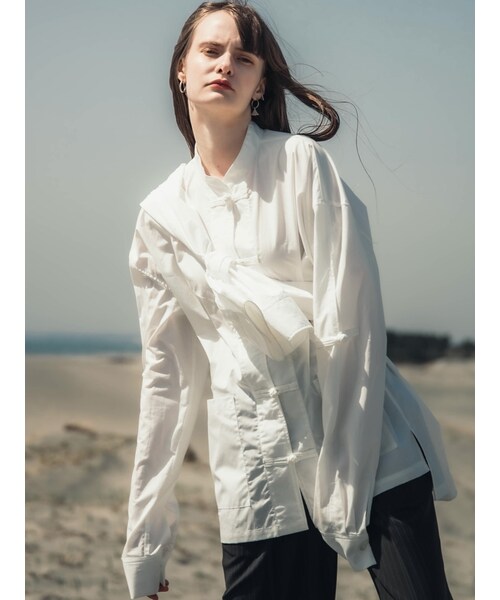 YohKi（ヨウキ）の「Kung fu shirt（WHITE）（シャツ/ブラウス・レディース・ホワイト・2/3）」の2枚目の写真