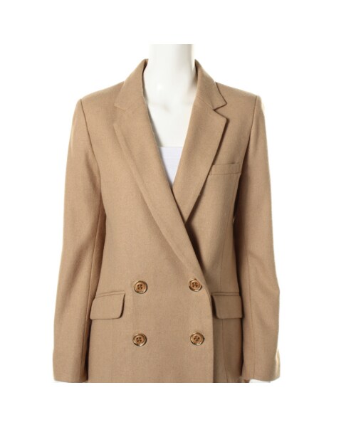 31 Sons de mode（トランテアン　ソン　ドゥ　モード）の「≪ポイント10倍≫ダブルロングジャケット（ジャケット・レディース・ブラック/グレー/ベージュ・３６-/３８/３８-）」の9枚目の写真