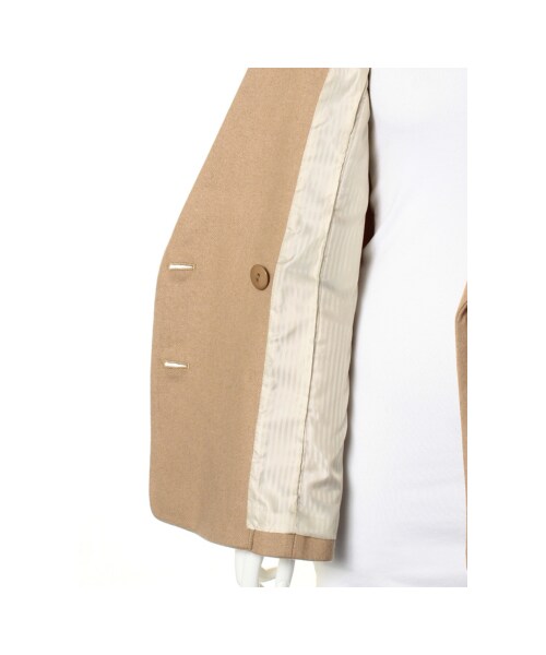 31 Sons de mode（トランテアン　ソン　ドゥ　モード）の「≪ポイント10倍≫ダブルロングジャケット（ジャケット・レディース・ブラック/グレー/ベージュ・３６-/３８/３８-）」の14枚目の写真