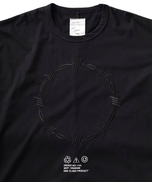 SHAREEF（シャリーフ）の「BARBED WIRE emb. S/S BIG T（）」 - WEAR