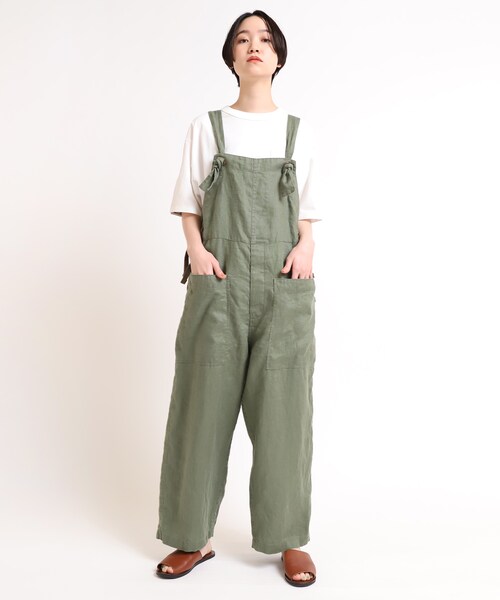 RNA-N/O0743/リネンコットンサロペット O0743 L/Cサロペット(F クロ): オールインワン - RNA ONLINE STORE