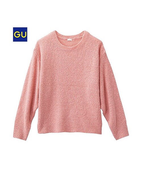 GU（ジーユー）の「（GU）ブークレドルマンスリーブセーター（長袖）（WOMEN ⁄ ニット・レディース・BLACK/PINK/BEIGE/GREEN/BLUE/OFF WHITE・M/L/S/XL）」の6枚目の写真