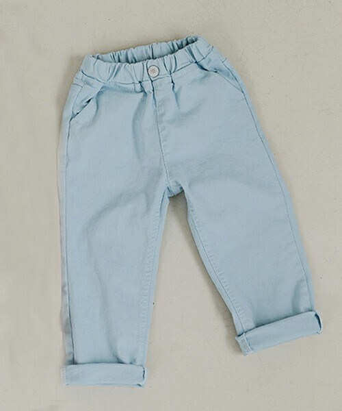 DHOLIC kids（ディーホリックキッズ）の「[churros] ウエストゴムストレートパンツ(junior)（スラックス・キッズ・グリーン/ブラック/ピンク/ブルー/ベージュ/ホワイト・15/17）」の5枚目の写真