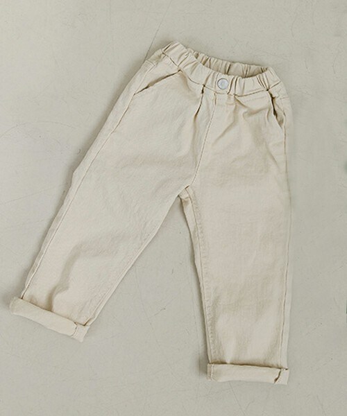 DHOLIC kids（ディーホリックキッズ）の「[churros] ウエストゴムストレートパンツ(junior)（スラックス・キッズ・グリーン/ブラック/ピンク/ブルー/ベージュ/ホワイト・15/17）」の4枚目の写真