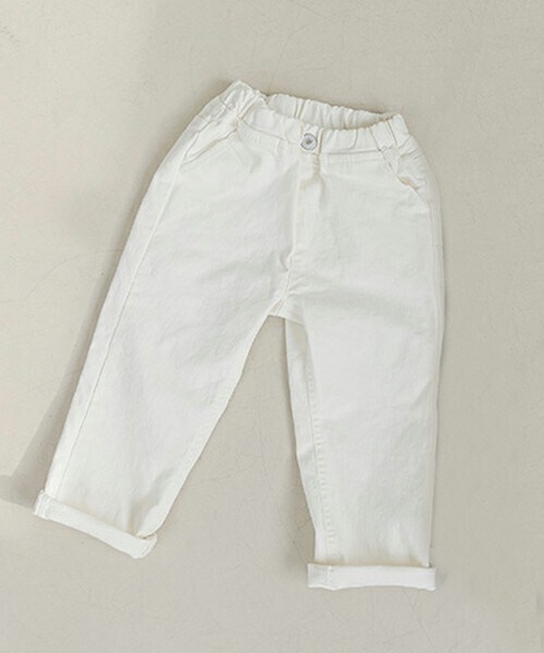 DHOLIC kids（ディーホリックキッズ）の「[churros] ウエストゴムストレートパンツ(junior)（スラックス・キッズ・グリーン/ブラック/ピンク/ブルー/ベージュ/ホワイト・15/17）」の2枚目の写真