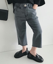DHOLIC kids | [zukini] カットオフデニムパンツ(デニム,ブラック)(デニムパンツ)