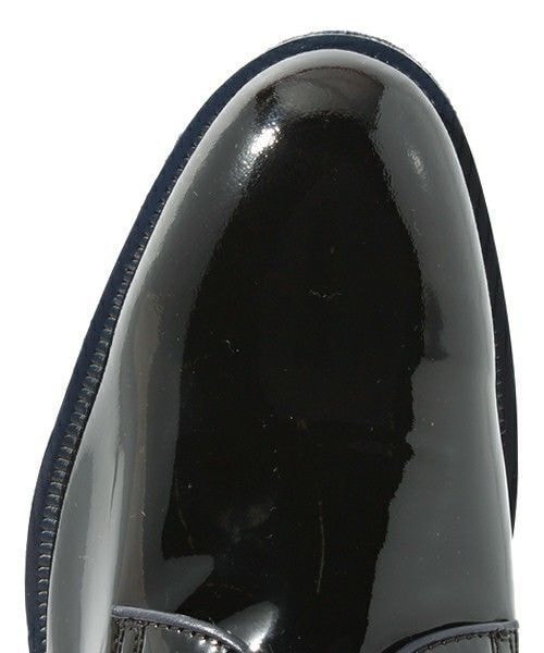 【PADRONE×MIDWEST】パドローネ ミッドウェスト 別注 エナメル ラバーソール レザー シューズ 41 ブラック メンズ 美品 箱付き PADRONE（パドローネ）の「□別注□ PADRONE×MIDWEST エナメル