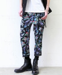DIET BUTCHER | DIET  BUTCHER  SLIM  SKIN  クロップドプリント(スラックス)
