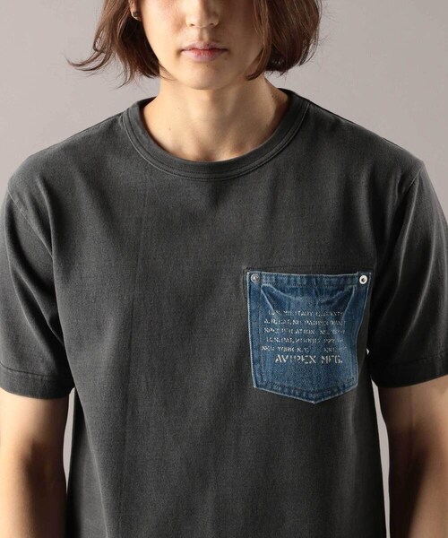 AVIREX（アヴィレックス）の「【TYPE BLUE/タイプブルー】デニムポケット Tシャツ/DENIM POCKET T-SHIRT（トップス・メンズ・IVORY/BLACK/RED/NAVY・M, L, XL, XXL）」の4枚目の写真