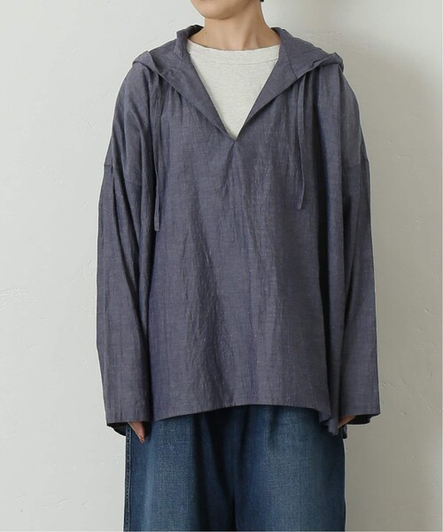 JOURNAL STANDARD LUXE（ジャーナルスタンダード　ラックス）の「《予約》C/L/Raシャンブレー フードシャツ◆（その他・ブラック/フリー）」の21枚目の写真