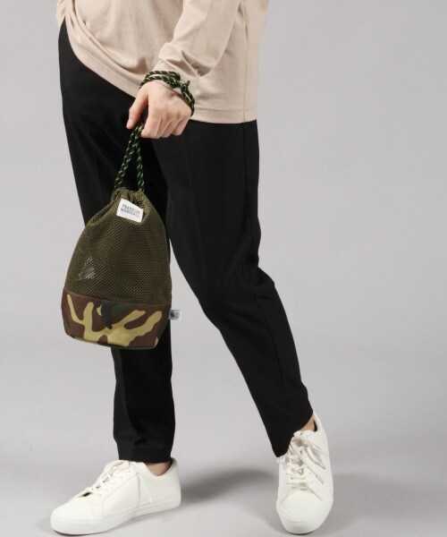 BAYFLOW（ベイフロー）の「別注メッシュキンチャク（バッグ・OTH/ホワイト/ブラック/イエロー/ブルー）」の7枚目の写真