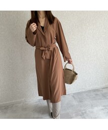 copine | ウエストリボン取り外し可能♪さらっとした肌触りシャツガウンワンピース(ワンピース)