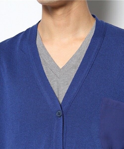 603（ロクマルサン）の「603 シフォン切替カーディガン（カーディガン/ボレロ・メンズ・オフホワイト/グレー/ダークブルー/ネイビー/ワイン/シャーベット・FREE）」の11枚目の写真