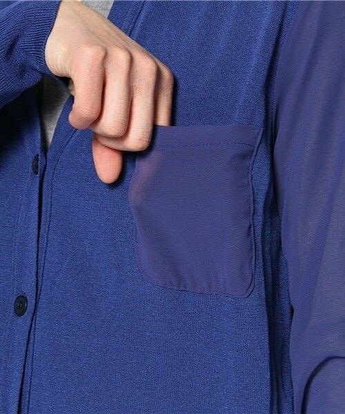 603（ロクマルサン）の「603 シフォン切替カーディガン（カーディガン/ボレロ・メンズ・オフホワイト/グレー/ダークブルー/ネイビー/ワイン/シャーベット・FREE）」の13枚目の写真