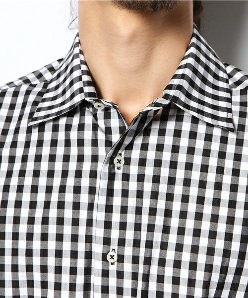 603（ロクマルサン）の「603 ギンガムチェックシャツ（シャツ/ブラウス・メンズ・ブラック・40/42）」の5枚目の写真