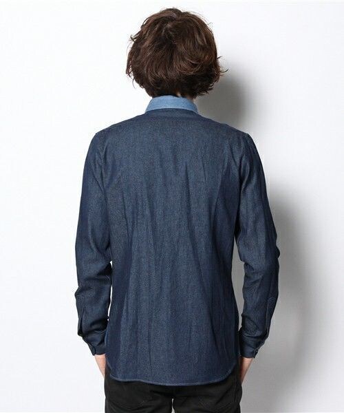 603（ロクマルサン）の「603 パッチワークデニムシャツ（シャツ/ブラウス・メンズ・ダークブルー・40/42）」の4枚目の写真