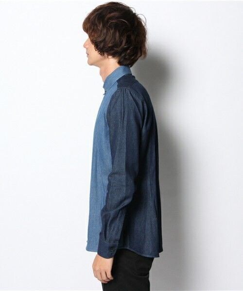 603（ロクマルサン）の「603 パッチワークデニムシャツ（シャツ/ブラウス・メンズ・ダークブルー・40/42）」の3枚目の写真