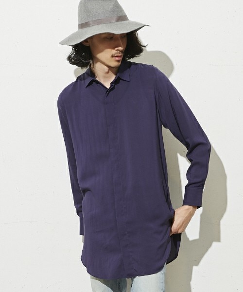 603（ロクマルサン）の「603 レーヨンビッグシャツ（シャツ/ブラウス・メンズ・ホワイト/ブラック/ブルー/ネイビー/オレンジ・FREE）」の4枚目の写真